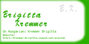 brigitta kremmer business card